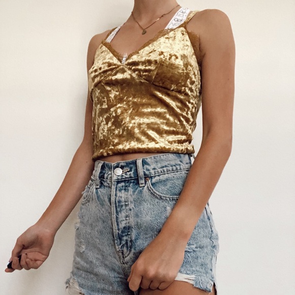 golden crop top 🌞 - Picture 1 of 3